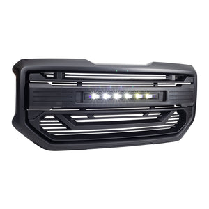 AMERICAN MODIFIED Armor Grille for 2016 to 2018 GMC Sierra 1500, Matte Black