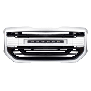 AMERICAN MODIFIED Armor Grille for 2016 to 2018 GMC Sierra 1500, Chrome Silver