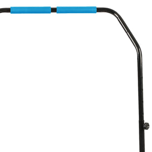 HolaHatha 48 Inch Foldable Mini Fitness Trampoline with Adjustable Handle, Blue - TRAPSKI