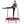 HolaHatha 48 Inch Foldable Mini Fitness Trampoline with Adjustable Handle, Pink