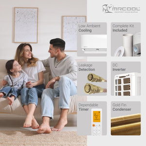 MRCOOL Advantage 12,000 BTU Ductless Inverter Wall Mount Heat Pump System, White