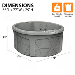 LifeSmart Key Largo Hot Tub Spa with 110 Volt Plug and Play and LED Light, Taupe
