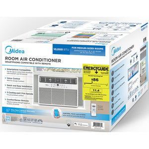 Midea 10,000 BTU ComfortSense Smart Window Air Conditioner Cools up to 450 Sq Ft