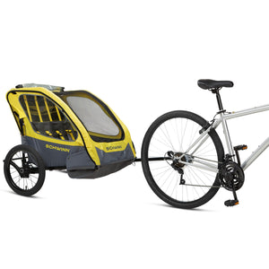 Schwinn Willow River Double Trailer with Stroller Kit and Aluminum Frame Design
