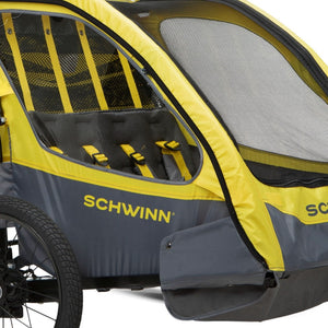 Schwinn Willow River Double Trailer with Stroller Kit and Aluminum Frame Design