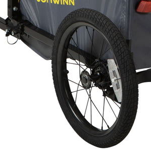 Schwinn Willow River Double Trailer with Stroller Kit and Aluminum Frame Design