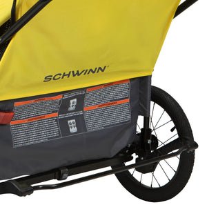 Schwinn Willow River Double Trailer with Stroller Kit and Aluminum Frame Design