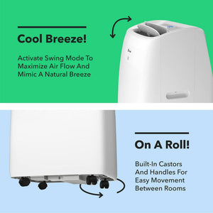 Vremi 10,000 BTU Portable Air Conditioner with Powerful Cooling Fan and Filter - TRAPSKI