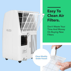 Vremi 10,000 BTU Portable Air Conditioner with Powerful Cooling Fan and Filter - TRAPSKI