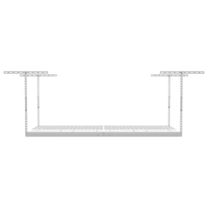 SafeRacks 4' x 8' Overhead Garage Storage Rack Holds Up to 600 Pounds, White
