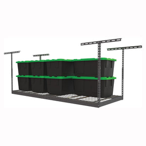 MonsterRax 3'x8' Overhead Garage Storage Rack Holds Up to 450 Pounds, Hammertone