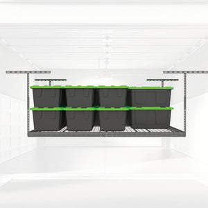 MonsterRax 3'x8' Overhead Garage Storage Rack Holds Up to 450 Pounds, Hammertone