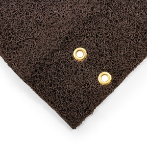 Camco Premium Wrap Around RV Step Rug with Looped PVC Material and Spring, Brown