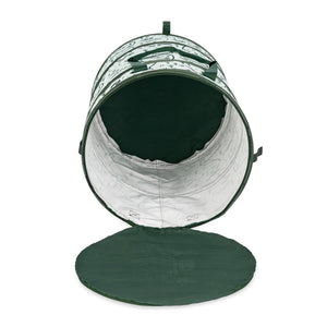 Camco Campsite Pop Up Utility Container with Liner and Zipper Close, Map Design