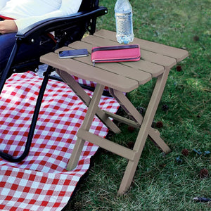 Camco Adirondack Style Folding Plastic Large Table for Indoor or Outdoor Use