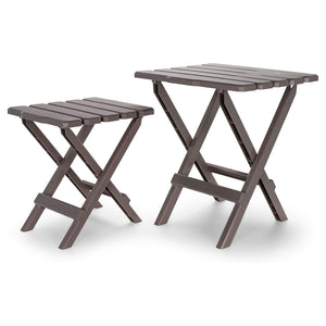 Camco Adirondack Style Folding Plastic Large Table for Indoor or Outdoor Use