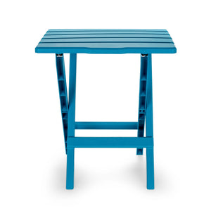 Camco Adirondack Style Folding Plastic Large Table, Indoor or Outdoor Use, Aqua