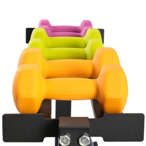HolaHatha 106 Pound Neoprene Dumbbell Strength Training Weight Set with Rack - TRAPSKI