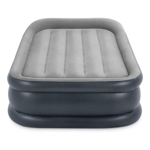 Intex Dura Beam Deluxe Pillow Raised Airbed Mattress w/ Built In Pump, Twin, 2 Pack