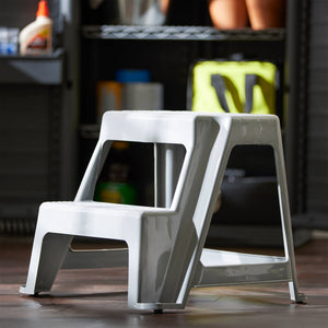 Gracious Living 16" Plastic 2 Step Portable Garage Home & Kitchen Stool (4 Pack) - TRAPSKI