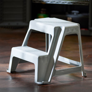 Gracious Living 16" Plastic 2 Step Portable Garage Home & Kitchen Stool (4 Pack) - TRAPSKI