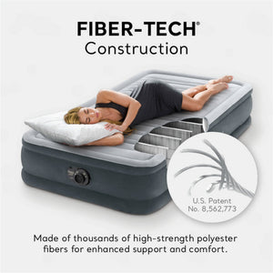 Intex Comfort Deluxe Dura-Beam Plush Airbed Mattress with Pump, Twin (3 Pack)