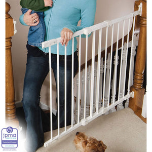 KidCo Angle Mount Safeway Stair Top Quick Release Baby Gate, White (2 Pack)