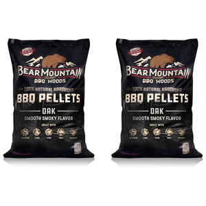 Bear Mountain BBQ All Natural Hardwood Oak BBQ Smoker Pellets, 20 lbs (2 Pack)