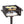 Pilot Rock Park Style Steel Outdoor BBQ Charcoal Grill and Post, Black (3 Pack)