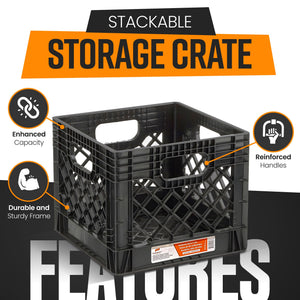 Juggernaut Storage Crate for Office Storage & Classroom Organization, 4-Pack