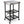 Origami RBT Fully Stainless Steel Foldable Kitchen Cart with 4 Wheels, Black