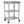 Origami RBT Fully Stainless Steel Foldable Kitchen Cart with Wheels, Silver