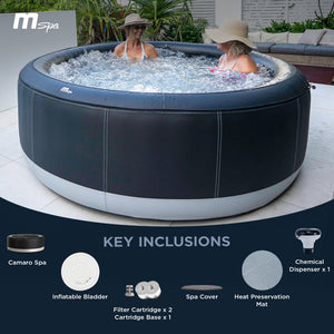 MSpa Round Inflatable Bubble Massage Spa, 4 to 6 Person Hot Tub, Super Camaro - TRAPSKI