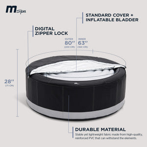MSpa Round Inflatable Bubble Massage Spa, 4 to 6 Person Hot Tub, Super Camaro - TRAPSKI