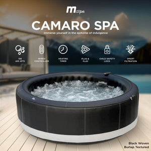 MSpa Round Inflatable Bubble Massage Spa, 4 to 6 Person Hot Tub, Super Camaro - TRAPSKI