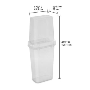 Sterilite 12 Pack Vertical Wrap Storage Box, Holds 25 Rolls, 40" Tall, Clear