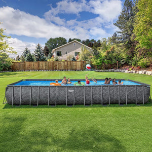 Bestway APX 365 31'4" x 16' x 52" Rectangular Above Ground Swimming Pool Set - TRAPSKI