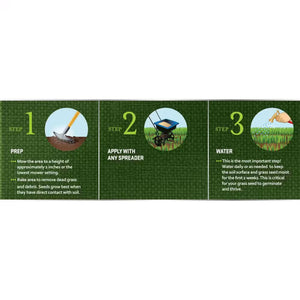 Earth Science 1 Step Sun & Shade Lawn Thickener Seed for Thin Lawns, 12 Pounds - TRAPSKI