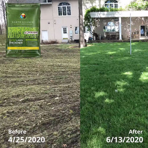 Earth Science 1 Step Sun & Shade Lawn Thickener Seed for Thin Lawns, 12 Pounds - TRAPSKI