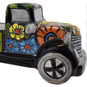Avera Products Ceramic Vintage Truck Planter with Earthenware Clay for Plants - TRAPSKI