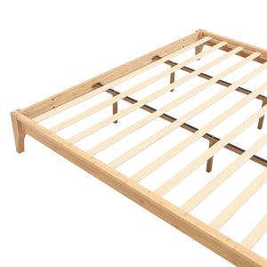 Solid Dry Bamboo Platform Bed Frame, With Slat Support