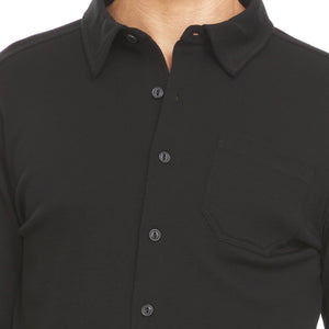 Men's 100% Merino Wool Button Down Shirt - Midweight