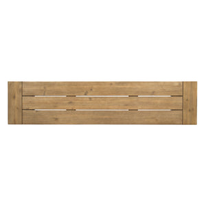 Outdoor Bench With Slat Panel Design And Acacia Wood Frame