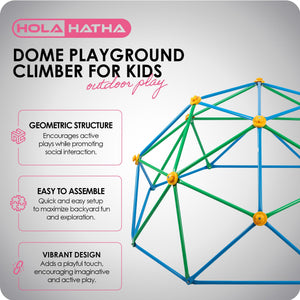 HolaHatha Dome Playground Climber for Kids Outdoor Play, 440 Pound Capacity