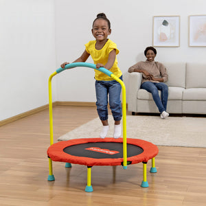 Fisher-Price WonderJump 36" Round Indoor Mini Trampoline for Kids Toddler Toy