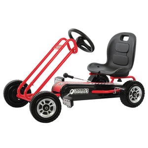 hauck Blizzard Ergonomic Pedal Ride On Go Kart Toy for Boys & Girls Ages 4-8,Red