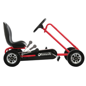 hauck Blizzard Ergonomic Pedal Ride On Go Kart Toy for Boys & Girls Ages 4-8,Red