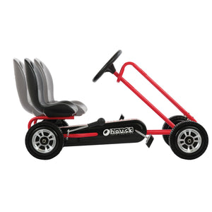 hauck Blizzard Ergonomic Pedal Ride On Go Kart Toy for Boys & Girls Ages 4-8,Red