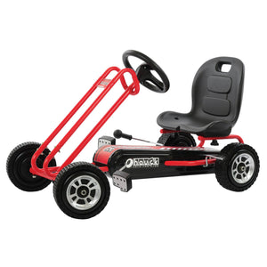 hauck Blizzard Ergonomic Pedal Ride On Go Kart Toy for Boys & Girls Ages 4-8,Red