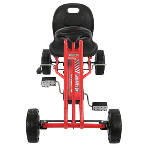 hauck Blizzard Ergonomic Pedal Ride On Go Kart Toy for Boys & Girls Ages 4-8,Red